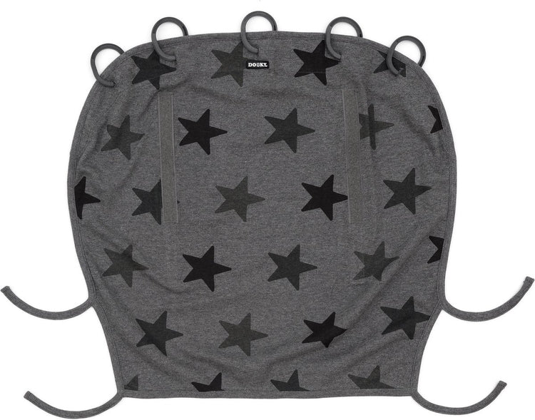 Dooky housse pare-soleil universelle pour poussette - protection UV pour votre enfant - poussette pare-soleil - étoiles grises