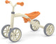 Chillafish loopfiets 1 jaar voor jongens en meisjes - vierwieler loopfiets tot 3 jaar met opbergvak - oranje - lichtgewicht loopauto met verstelbare zitting en draaghandvat - extra stabiel - stille anti slip banden voor binnen en buiten - model quadi