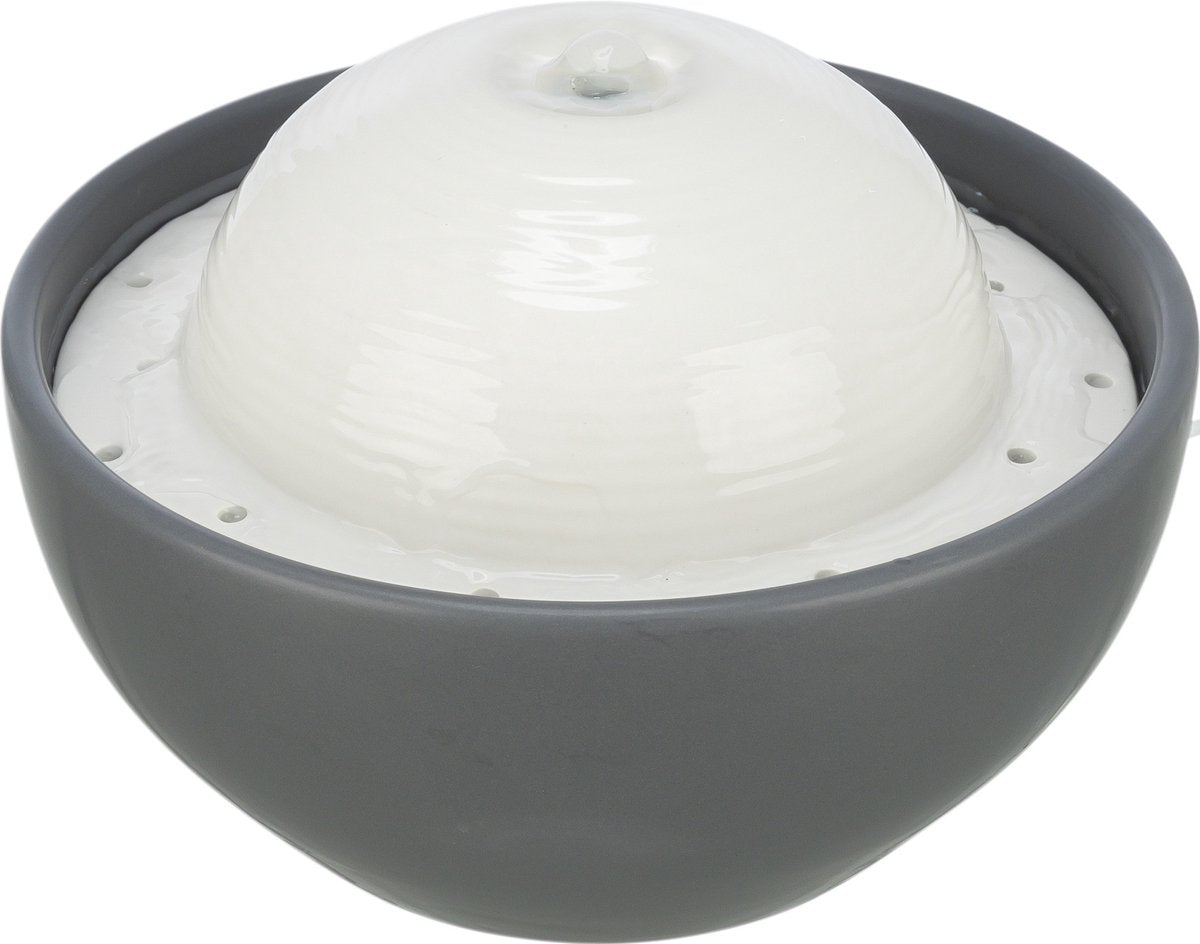 Trixie Dome vital Fountain Ceramic Grey White