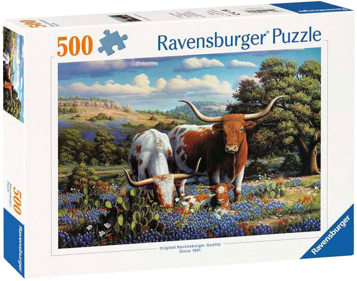 Ravensburger Jigsaw Puzzle Loving Longhorns, 500st.