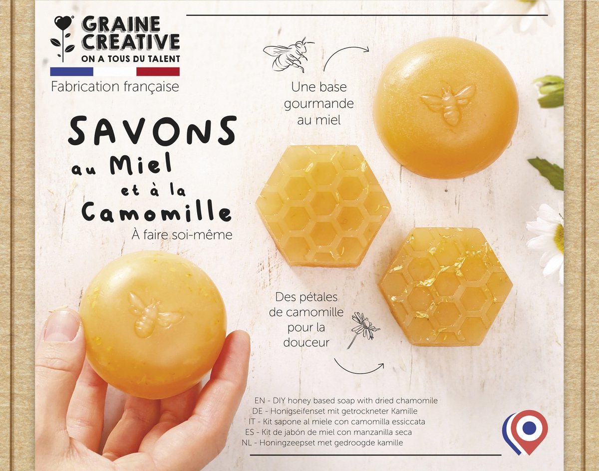 Ensemble de fabrication de savon créatif Graine miel - jouets créatifs bricolage.