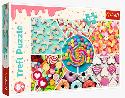 Trefl puzzle bonbons - puzzle coloré 300 pièces pour enfants.