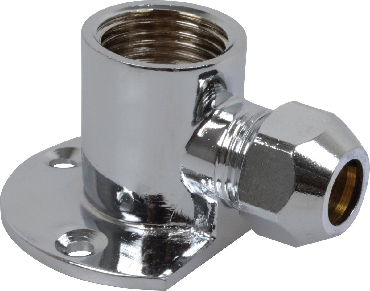 Plaque murale pour raccord à compression Kirchhoff ms - chrome - 1 2 bi x 10 mmq