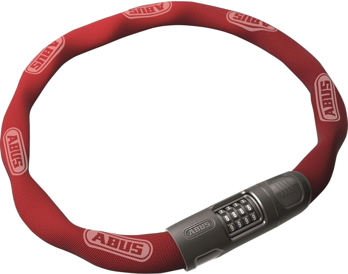 Verrouillage de la chaîne ABUS 8808C 85 rouge, 8 mm carré, code réglable