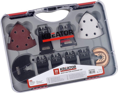 Kreator krt990050 ensemble d'accessoires multi-outils - oscillant -20 accessoires