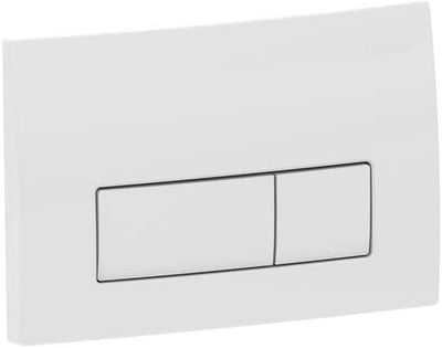 Plaque de commande Geberit delta50 - 2 boutons affleurants - boutons rectangulaires - blanc alpin