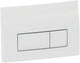 Plaque de commande Geberit delta50 - 2 boutons affleurants - boutons rectangulaires - blanc alpin