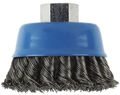 Bosch - Brosse coupelle en acier pour meuleuses d'angle et droites - fil ondulé, laitonné, 75 mm 75 mm, 0,5 mm, 12500 tr/min