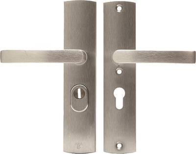 Ferrure de sécurité Axa (courbe plus) rectifiée aluminium : poignée-poignée (modèle bloc) pc55 avec protection anti-arrachage skg***