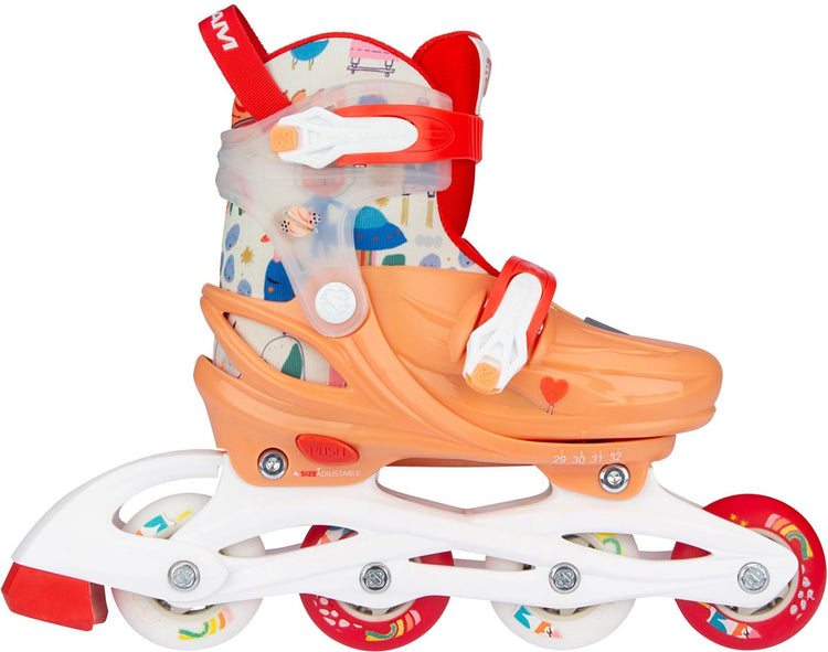 Patins à roues alignées Nijdam - space x - réglables - pêche - taille 29-32