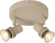 Lucide kianti - spot de plafond (plafonnier) - ø 15 cm - 2xgu10 - taupe