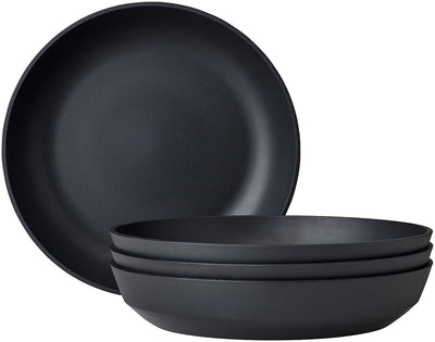 Assiette creuse Mepal silueta - 4 pièces - assiettes plates - noir nordique