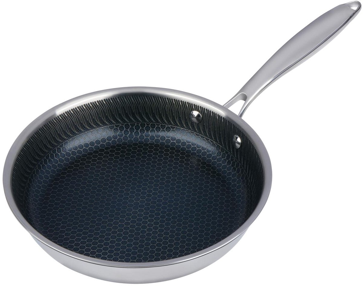 Poêle Alpina ø20 cm – poêle avec revêtement antiadhésif nid d'abeille – convient pour induction – manche en acier inoxydable
