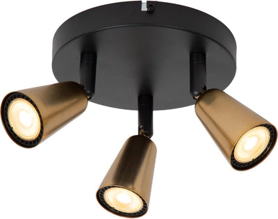 Lucide tiana - spot de plafond (plafonnier) - 3xgu10 - couleur champagne | essentiel