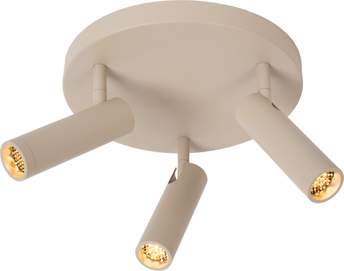 Lucide grado - spot de plafond (plafonnier) - ø 25 cm - 3xgu10 (mr11) - taupe