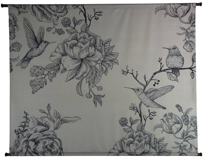 Tissu mural collection Hd oiseaux gris 145x3x110cm