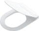 Tiger veiros - abattant de toilettes en forme de D - abattant de toilettes avec couvercle - fermeture en douceur - fonction de nettoyage facile - thermoplastique - blanc