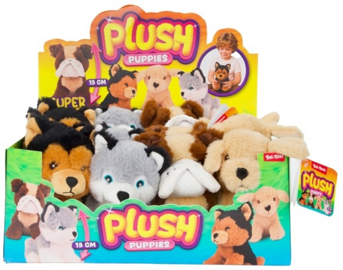 Toi-toys peluche chiot - 15cm