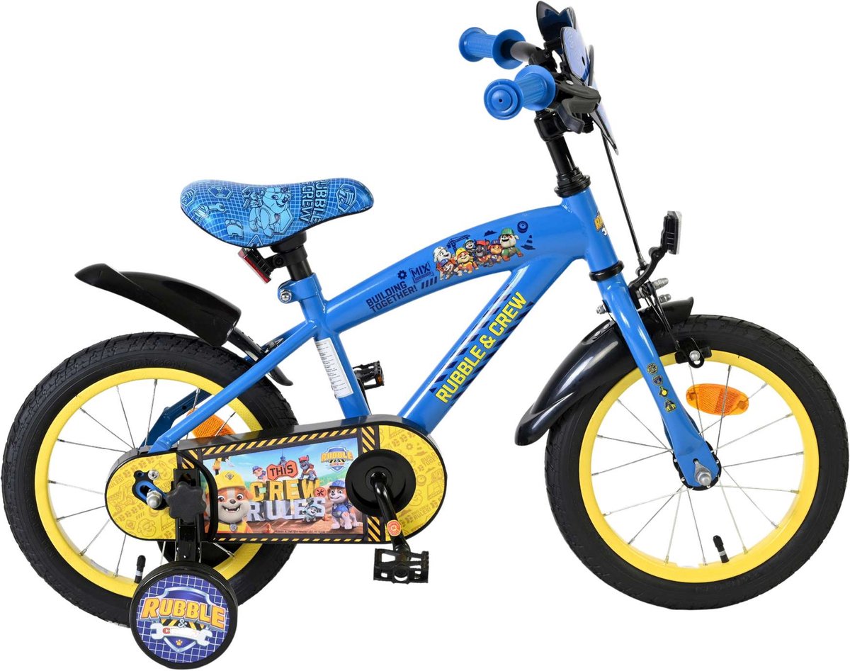 Rubble Crew - vélo pour enfants - garçons - 14 pouces - bleu