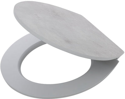 Béton Tigre - siège de toilette - siège de toilette - fermeture douce - aspect béton - mdf - fsc - gris