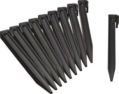 Piquets de sol de jardin nature nature 10 pcs noir