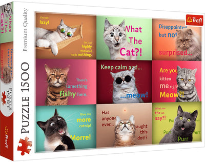 Trefl puzzle chats - visages de chats drôles puzzle de 1500 pièces.