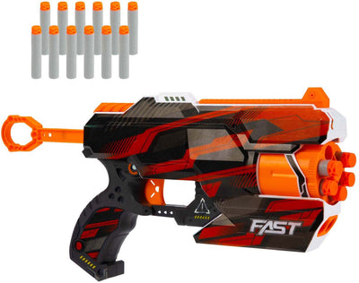 Toi-toys pistolet de tir Strikex en mousse cyclone à six coups avec 12 flèches en mousse