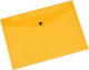 Chemise à documents Q-connect, a4, pp transparent, fermeture à bouton-poussoir, jaune 12 pièces