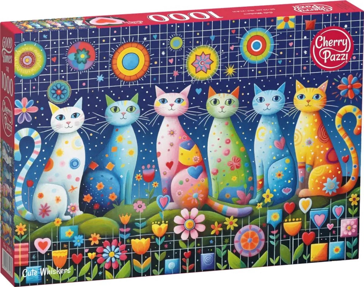 Cherrypazzi puzzle moustaches mignonnes 1000 pièces