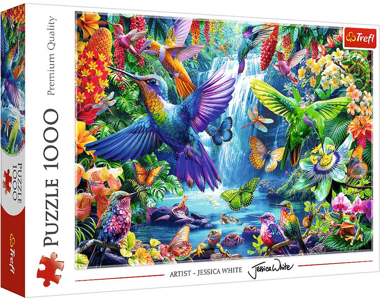Puzzle Trefl 1000 pièces - Puzzle colibris tropicaux.