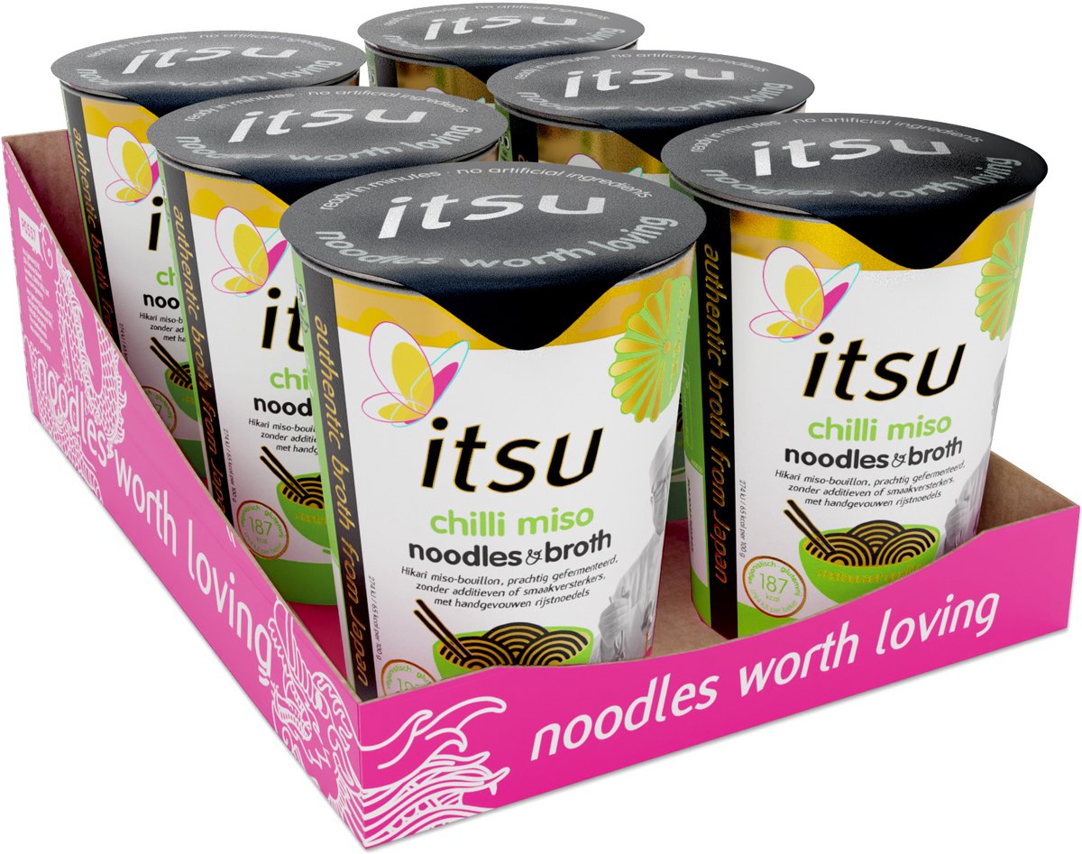 Coupe de nouilles Itsu chili miso 65gr x6
