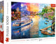 Trefl puzzle croisière fluviale 1000 pièces - puzzle coloré amusant.