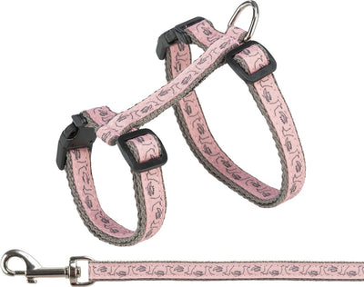 Trixie Cat Turbine avec la laisse rose gris