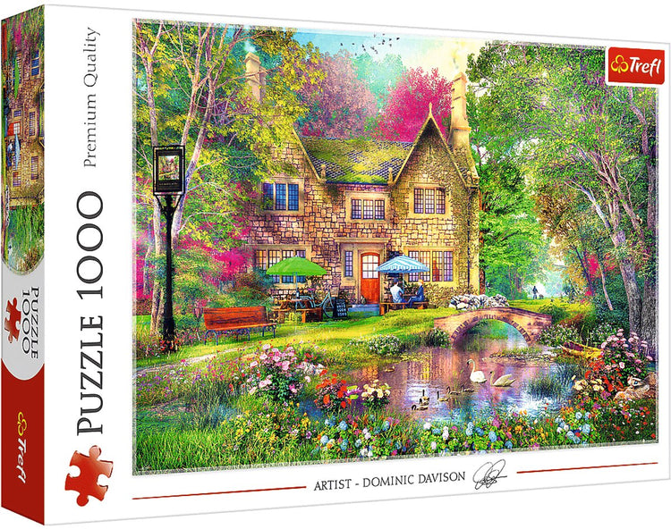 Puzzle Trefl 1000 pièces - Puzzle refuge forestier pour adultes.