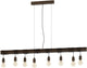 Lampe à suspension Eglo townshend 4 - e27 - 150 cm - marron