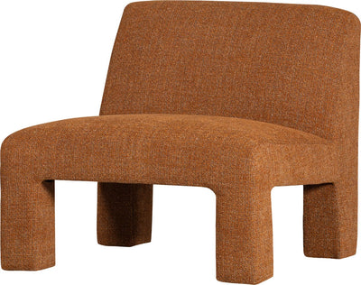 Fauteuil Woood lavid - polyester - gingembre - 73x74x84