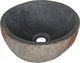 Differnz lavabo à poser boomer rond 21cm pierre naturelle gris