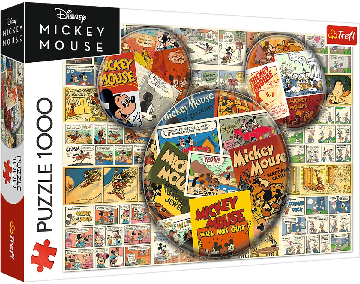 Trefl puzzle Mickey Mouse - Puzzle Disney 1000 pièces dessin animé.