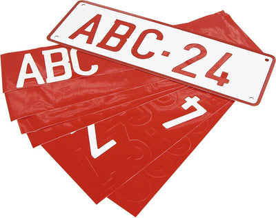 Plaque d'immatriculation Carpoint 34 x 11 cm aluminium rouge blanc