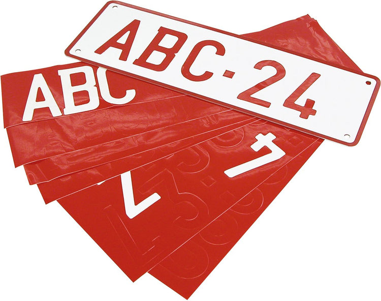 Plaque d'immatriculation Carpoint 34 x 11 cm aluminium rouge blanc
