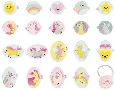 Janod - licorne - lot de bagues licorne - 20 pièces
