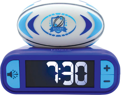 Réveil numérique Lexibook avec veilleuse ballon de rugby 3D et effets sonores