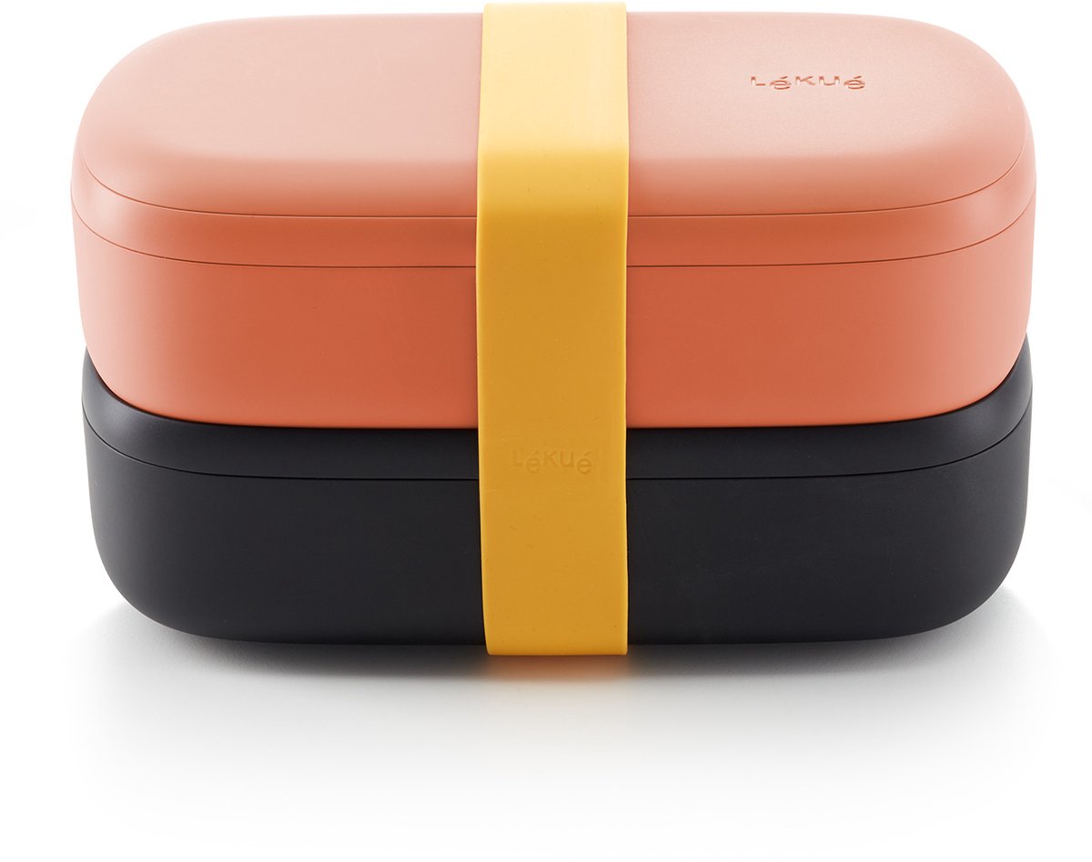 Lékué lunch box boîte à pain - à emporter - 1 l - rose corail