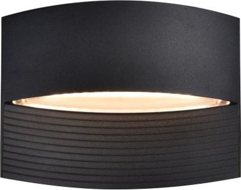 Lutec lotus - Applique LED pour l'extérieur - haut vers le bas - aluminium premium - 580lm - lumière blanc chaud 3000k - IP54 extra résistant aux intempéries - noir mat
