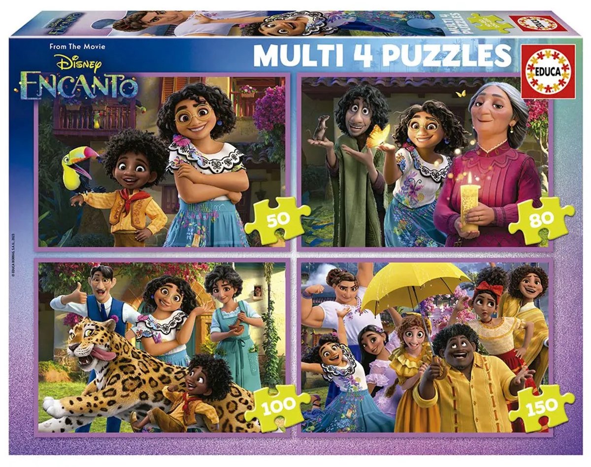Educa - puzzle - disney encanto - 4 puzzles enfants de 50-150 pièces