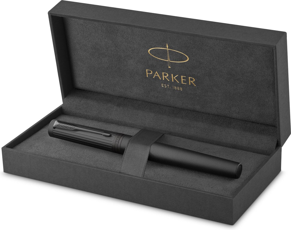 Stylo plume Parker Ingenuity | collection de base | noir avec finition noire | point fin | encre noire | coffret cadeau