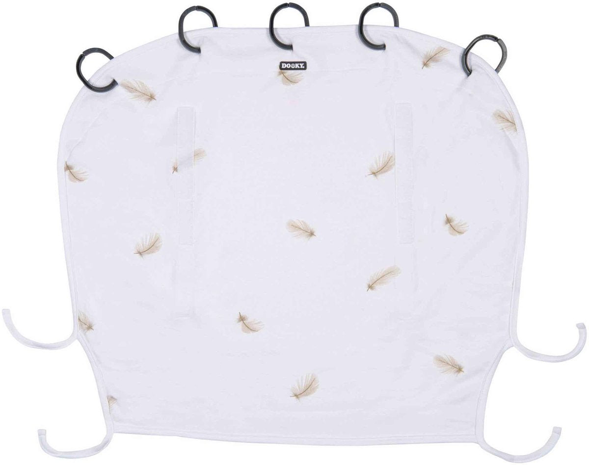 Dooky housse universelle pare-soleil poussette - protection UV pour votre enfant - poussette pare-soleil - plume