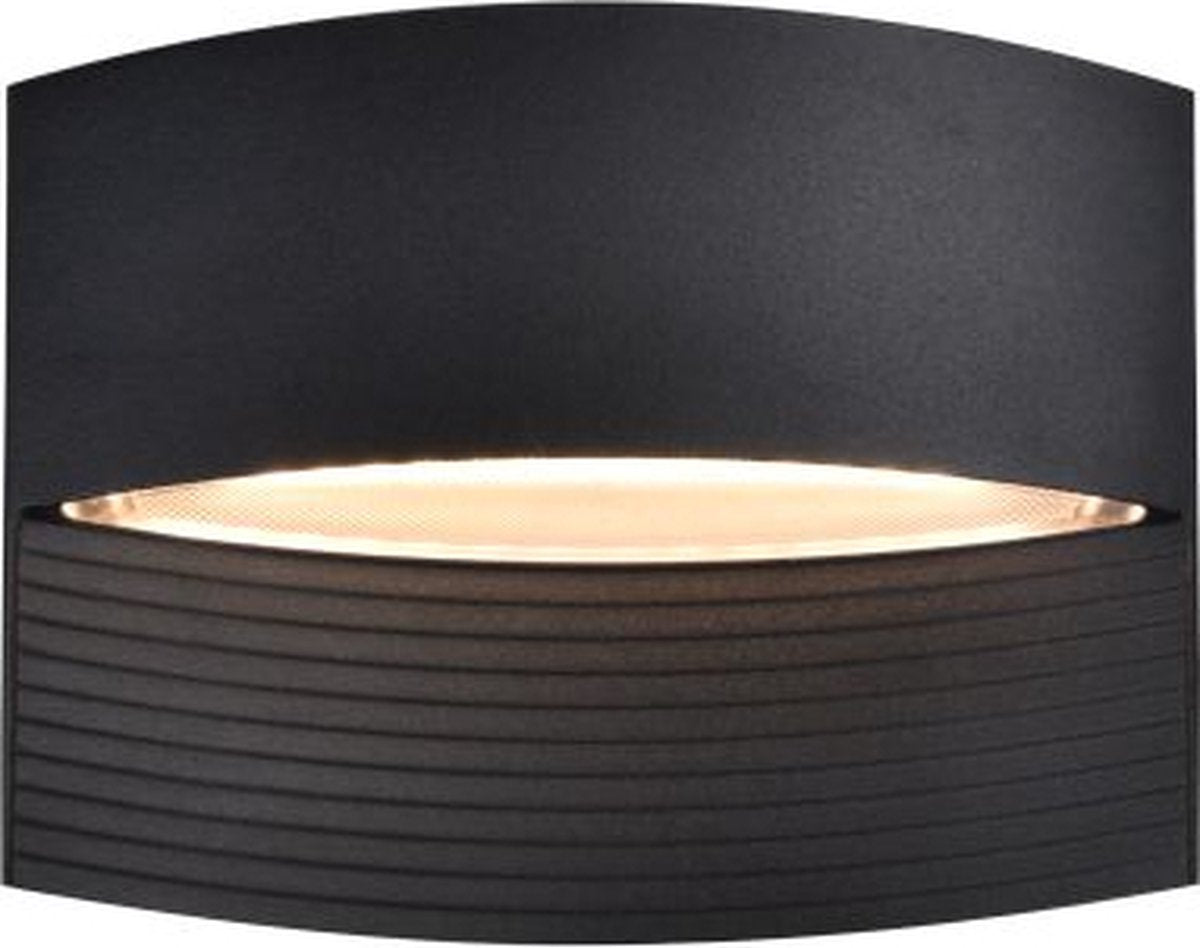 Lutec lotus - Applique LED pour l'extérieur - haut vers le bas - aluminium premium - 580lm - lumière blanc chaud 3000k - IP54 extra résistant aux intempéries - noir mat