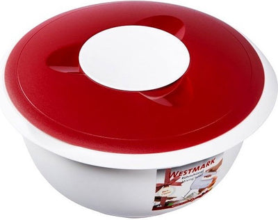 Bol mélangeur Westmark avec couvercle en deux parties, 3,5 l, avec bec verseur, plastique, blanc rouge, 3155227r