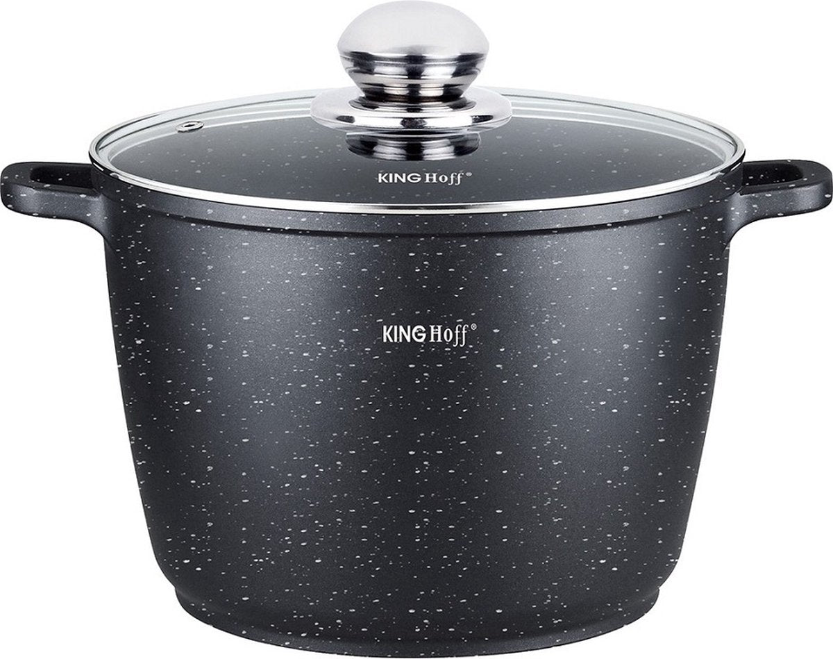 Kinghoff 1599 - poêle haute - avec bouton arôme - 28 cm - 10 litres